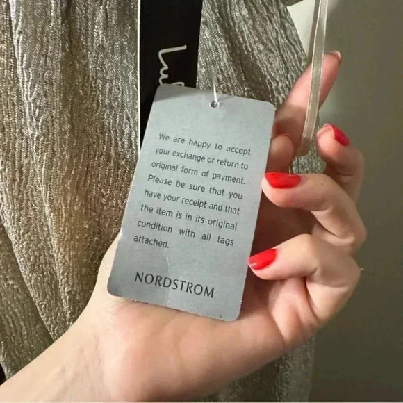 NWT Lulus All That Shimmers Is Gold dress M - Picture 8 of 8